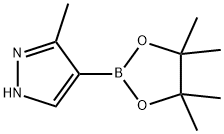 3-Methyl-4-(4,4,5,5-tetramethyl-[1,3,2]dioxaborolan-2-yl)-1H-pyrazole Structure