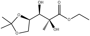 D-Arabinonic acid, 2-C-methyl-4,5-O-(1-methylethylidene)-,ethyl ester Structure