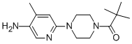 1-[4-(5-AMINO-4-METHYLPYRIDIN-2-YL)PIPERAZIN-1-YL]-2,2-DIMETHYLPROPAN-1-ONE 구조식 이미지