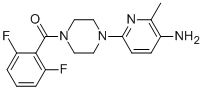 [4-(5-AMINO-6-METHYLPYRIDIN-2-YL)PIPERAZIN-1-YL](2,6-DIFLUOROPHENYL)METHANONE Structure