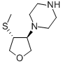 TRANS-TETRAHYDRO-4-(METHYLTHIO)-3-PIPERIZINYL-FURAN Structure