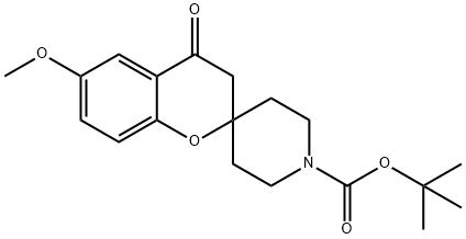 TERT-BUTYL 6-METHOXY-4-OXOSPIRO[CHROMAN-2,4'-PIPERIDINE]-1'-CARBOXYLATE Structure