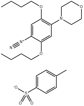 Benzenediazonium, 2,5-dibutoxy-4-(4-morpholinyl)-, salt with 4-methylbenzenesulfonic acid (1:1) Structure