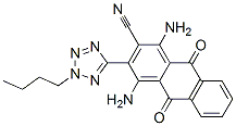 1,4-diamino-2-(2-butyltetrazol-5-yl)-3-cyanoanthraquinone Structure