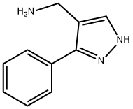 C-(3-PHENYL-1H-PYRAZOL-4-YL)-METHYLAMINE Structure