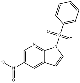 1H-Pyrrolo[2,3-b]pyridine, 5-nitro-1-(phenylsulfonyl)- Structure