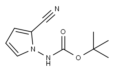 tert-butyl 2-cyano-1H-pyrrol-1-ylcarbaMate Structure