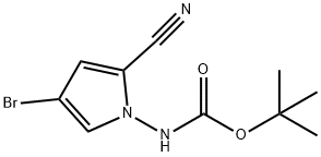 1-N-BOC-아미노-4-브로모-2-시아노-1H-피롤 구조식 이미지
