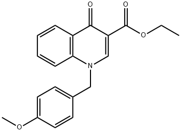 ethyl 1-(4-methoxybenzyl)-4-oxo-1,4-dihydroquinoline-3-carboxylate Structure