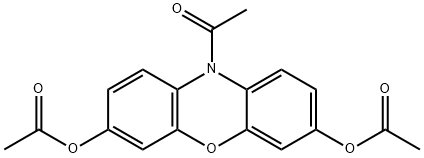 10-ACETYL-PHENOXAZINE-3,7-DIOL DIACETATE Structure