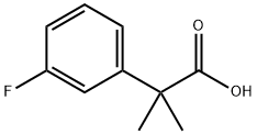2-(3-Fluorophenyl)-2-methylpropanoic acid 구조식 이미지