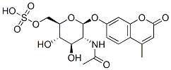 4-메틸움벨리페릴-6-설포-2-아세트아미도-2-데옥시-베타-글루코피라노사이드 구조식 이미지