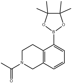 ETHANONE, 1-[3,4-DIHYDRO-5-(4,4,5,5-TETRAMETHYL-1,3,2-DIOXABOROLAN-2-YL)-2(1H)-ISOQUINOLINYL]- Structure