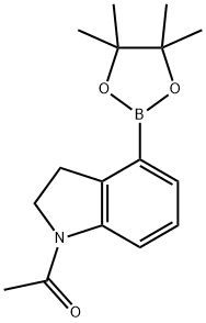 1-(4-(4,4,5,5-TETRAMETHYL-1,3,2-DIOXABOROLAN-2-YL)INDOLIN-1-YL)ETHANONE 구조식 이미지