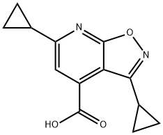 3,6-dicyclopropylisoxazolo[5,4-b]pyridine-4-carboxylic acid Structure