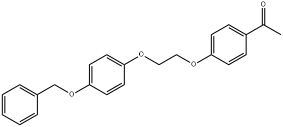 1-(4-(2-(4-(Benzyloxy)phenoxy)ethoxy)phenyl)ethanone Structure