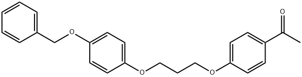 1-(4-(3-(4-(Benzyloxy)phenoxy)propoxy)phenyl)ethanone Structure