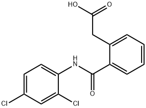 2-(Carboxymethyl)-N-(2,4-dichlorophenyl)benzamide, 2-(Carboxymethyl)-2',4'-dichlorobenzanilide 구조식 이미지