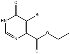 에틸5-브로모-6-하이드록시피리미딘-4-카복실레이트 구조식 이미지