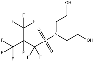 1,1,2,3,3,3-hexafluoro-N,N-bis(2-hydroxyethyl)-2-(trifluoromethyl)propane-1-sulphonamide Structure