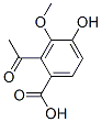 2-acetyl-4-hydroxy-3-methoxybenzoic acid Structure