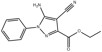 Ethyl 5-amino-4-cyano-1-phenyl-1H-pyrazole-3-carboxylate 구조식 이미지
