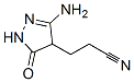 1H-Pyrazole-4-propanenitrile,  3-amino-4,5-dihydro-5-oxo- 구조식 이미지