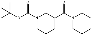 1-BOC-3-(1-피페리디닐카르보닐)피페리딘 구조식 이미지