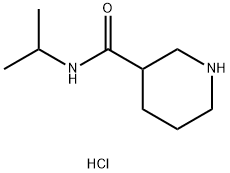N-Isopropyl-3-piperidinecarboxamide hydrochloride 구조식 이미지