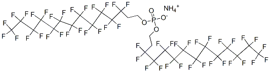 ammonium bis(3,3,4,4,5,5,6,6,7,7,8,8,9,9,10,10,11,11,12,12,13,13,14,14,14-pentacosafluorotetradecyl) phosphate Structure