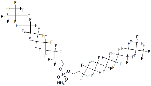 ammonium bis(3,3,4,4,5,5,6,6,7,7,8,8,9,9,10,10,11,11,12,12,13,14,14,14-tetracosafluoro-13-(trifluoromethyl)tetradecyl) phosphate Structure