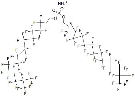 ammonium bis[3,3,4,4,5,5,6,6,7,7,8,8,9,9,10,10,11,11,12,12,13,13,14,14,15,16,16,16-octacosafluoro-15-(trifluoromethyl)hexadecyl] phosphate Structure