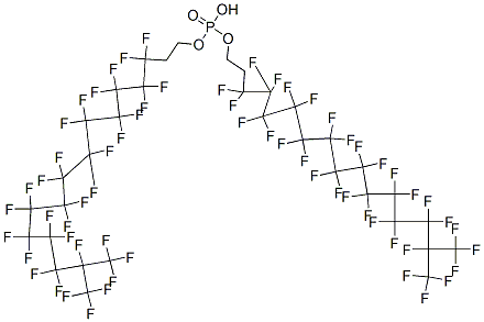 bis[3,3,4,4,5,5,6,6,7,7,8,8,9,9,10,10,11,11,12,12,13,13,14,14,15,16,16,16-octacosafluoro-15-(trifluoromethyl)hexadecyl] hydrogen phosphate  구조식 이미지