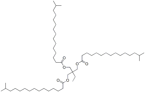 2-ethyl-2-[[(1-oxoisohexadecyl)oxy]methyl]-1,3-propanediyl diisohexadecanoate 구조식 이미지