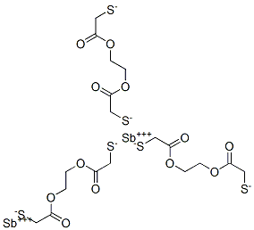 diantimony(3+) triethylene hexakis(sulphidoacetate) Structure