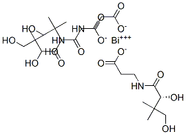 비스무트(3+)(R)-N-(2,4-디하이드록시-3,3-디메틸-1-옥소부틸)-베타-알라니네이트 구조식 이미지