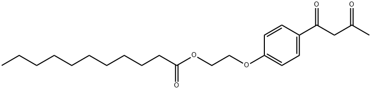 2-[4-(1,3-디옥소부틸)페녹시]에틸운데카노에이트 구조식 이미지