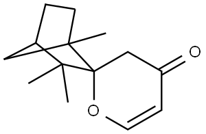 1,3,3-trimethylspiro[bicyclo[2.2.1]heptane-2,2'-[2H]pyran]-4'(3'H)-one Structure