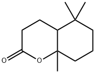 옥타히드로-5,5,8a-트리메틸-2H-1-벤조피란-2-온 구조식 이미지