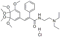 N-[2-(diethylamino)ethyl]-3,4-dimethoxy-alpha-[(3,4,5-trimethoxyphenyl)methylene]phenylacetamide monohydrochloride Structure