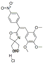 2-[1-(4-nitrophenyl)-2-(2,4,5-trimethoxyphenyl)vinyl]-(5H)-oxazole-4,4-dimethanol hydrochloride 구조식 이미지