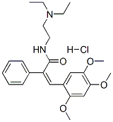 N-[2-(diethylamino)ethyl]-alpha-[(2,4,5-trimethoxyphenyl)methylene]phenylacetamide monohydrochloride Structure