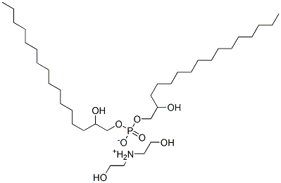 bis(2-hydroxyethyl)ammonium bis(2-hydroxyhexadecyl) phosphate  Structure