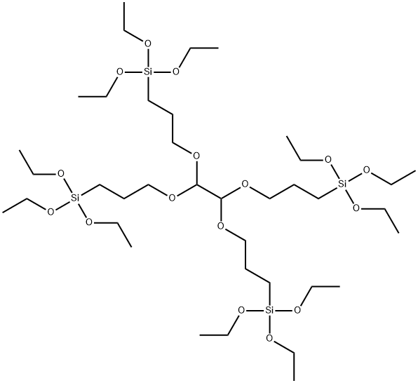 4,4,15,15-tetraethoxy-9,10-bis[3-(triethoxysilyl)propoxy]-3,8,11,16-tetraoxa-4,15-disilaoctadecane Structure