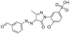 4-chloro-3-[4-[(3-formylphenyl)azo]-4,5-dihydro-3-methyl-5-oxo-1H-pyrazol-1-yl]benzenesulphonic acid Structure