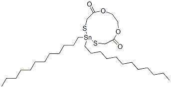 8,8-didodecyl-1,4-dioxa-7,9-dithia-8-stannacycloundecane-5,11-dione  Structure