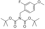 N,N-DI-T-BOC-(2-FLUORO-4-METHOXYPHENYL)메타민 구조식 이미지