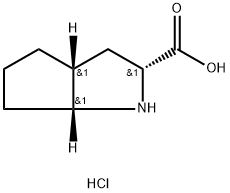 (+/-)-Octahydrocyclopenta[b]pyrrole-2-carboxylic acid hydrochloride Structure