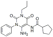 Cyclopentanecarboxamide,  N-(6-amino-1,2,3,4-tetrahydro-2,4-dioxo-1-phenyl-3-propyl-5-pyrimidinyl)- Structure