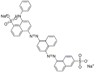 disodium 8-(phenylamino)-5-[[4-[(6-sulphonato-1-naphthyl)azo]-1-naphthyl]azo]naphthalene-1-sulphonate Structure